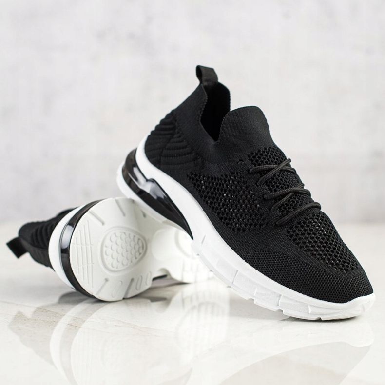 Filippo Lace-up, openwork sneakers black 1