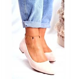 Evento Women's Ballerinas In Spitz Suede Beige Westley 2