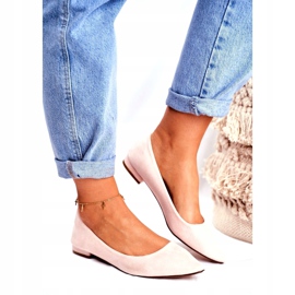 Evento Women's Ballerinas In Spitz Suede Beige Westley 1