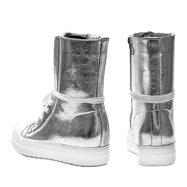 Fatima silver high sneakers 1