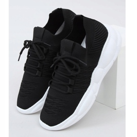 Black LA40 Black socks sports shoes 1