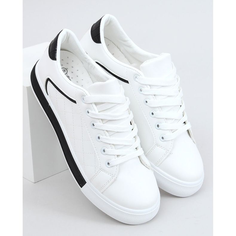 Women's black and white sneakers A88-86 Black 1