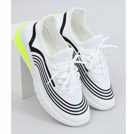White 3436 White socks sports shoes 1
