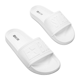 Big Star white men's Lopez slippers 1