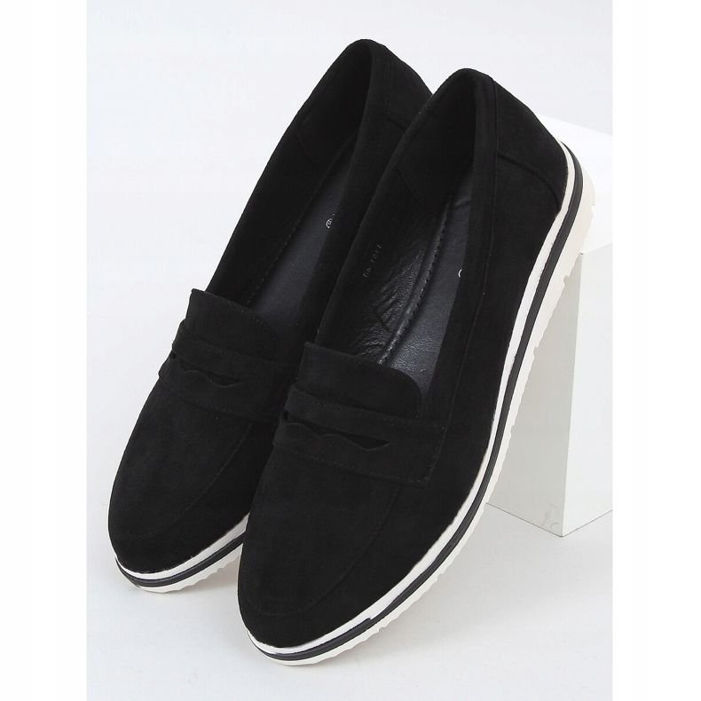 Black 1151 Black high-soled loafers 1