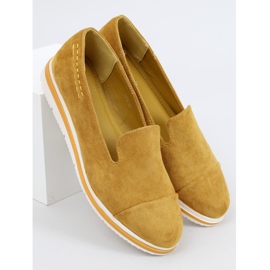 Moccasins on a high sole mustard 5836 Yellow 1