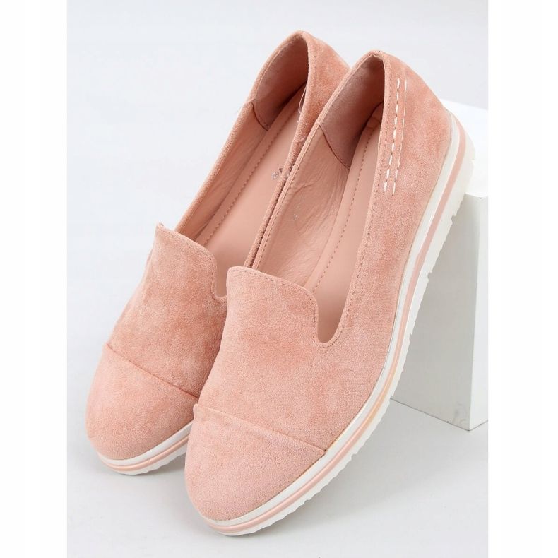 Pink 5836 Pink high-soled loafers 1