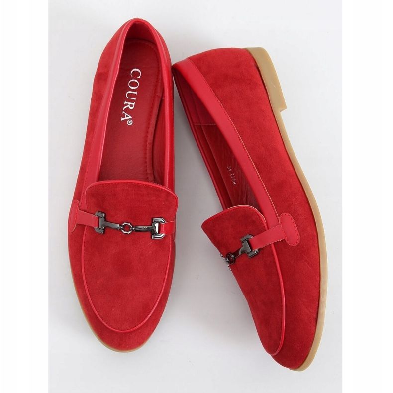 Red women's loafers 8742 Red 1