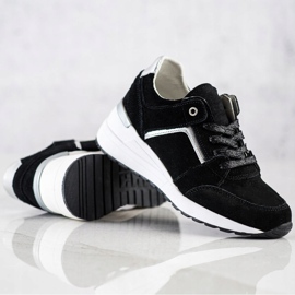 Filippo Black Leather Sport Shoes 2