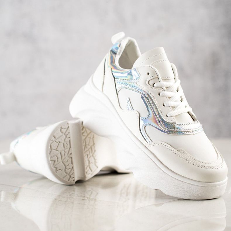 SHELOVET Fashionable Sneakers white 2 SHELOVET Fashionable Sneakers white 2