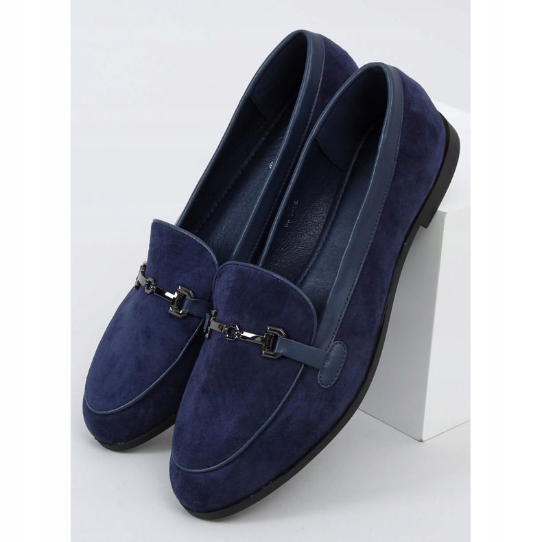 Navy blue loafers for women 8742 Blue 1 Navy blue loafers for women 8742 Blue 1