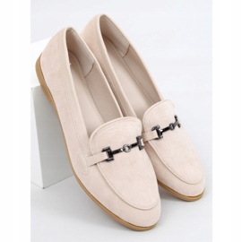 Women's beige loafers 8742 Beige 1