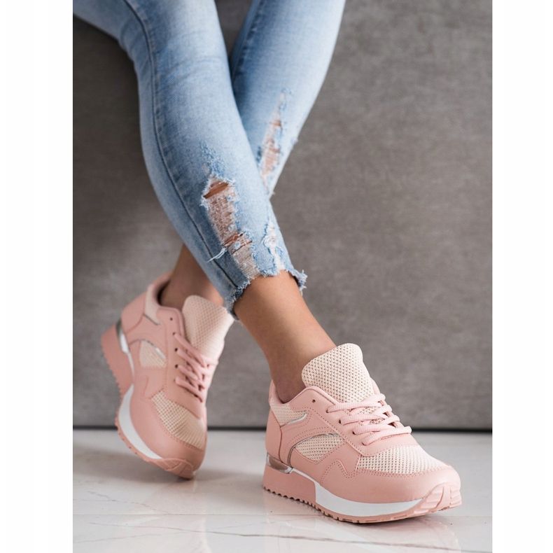 SHELOVET Stylish Sneakers For Spring pink 2