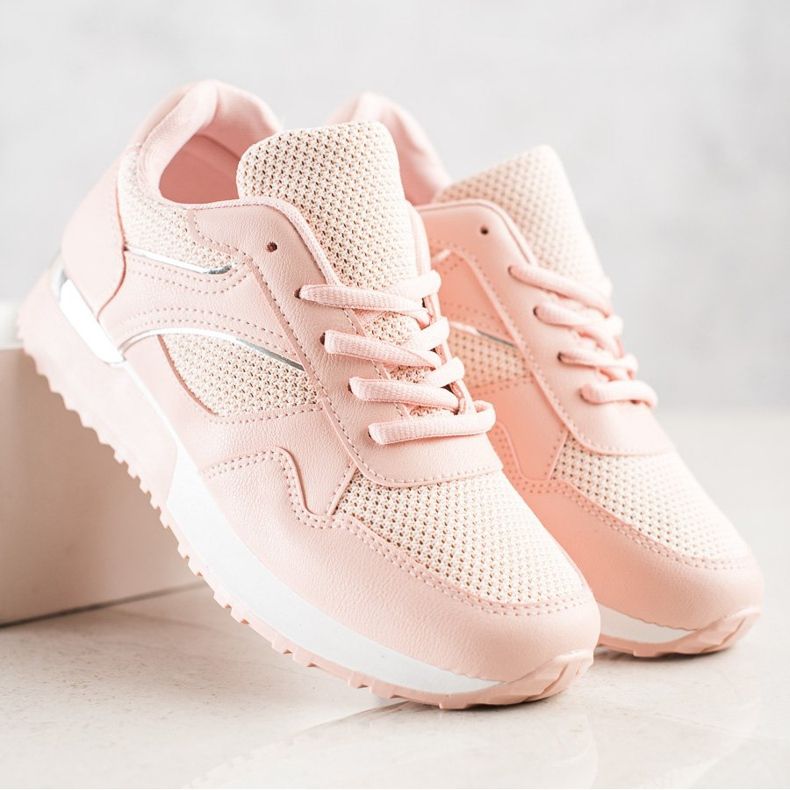 SHELOVET Stylish Sneakers For Spring pink 1
