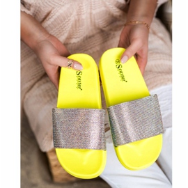 Seastar Slippers With Crystals golden yellow 2