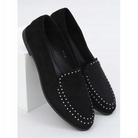 Black Moccasins with studs 4322 Black 1