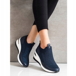 ARTIKER Navy Blue Textile Sneakers 2