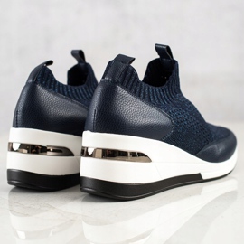 ARTIKER Navy Blue Textile Sneakers 1