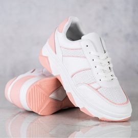 SHELOVET Casual Sport Shoes white pink 1 SHELOVET Casual Sport Shoes white pink 1