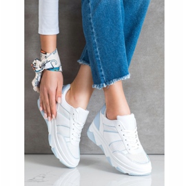 SHELOVET Casual Sport Shoes white blue 2 SHELOVET Casual Sport Shoes white blue 2