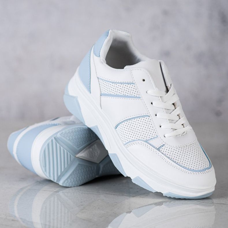 SHELOVET Casual Sport Shoes white blue 1 SHELOVET Casual Sport Shoes white blue 1