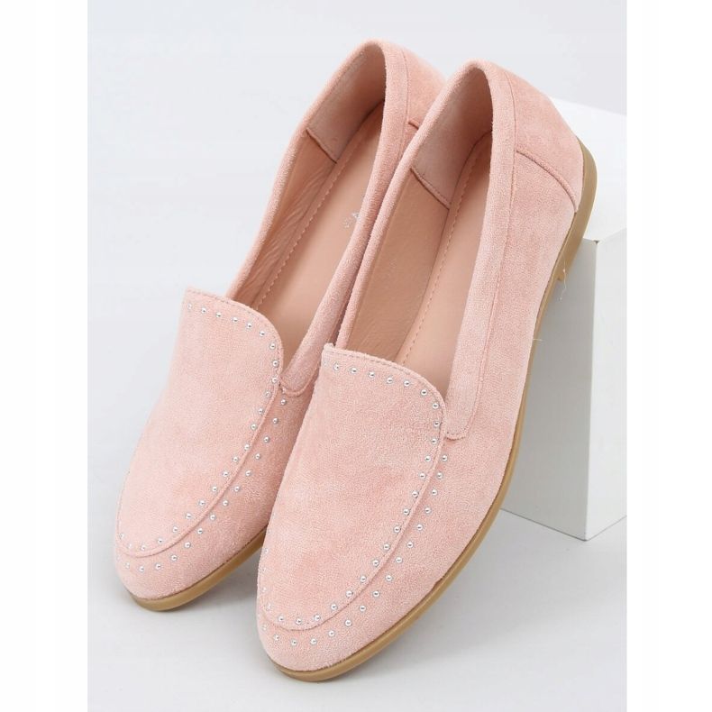 Moccasins with pink 4322 Pink studs 1