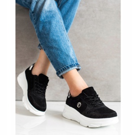 Filippo Leather Sneakers On The Platform black 2