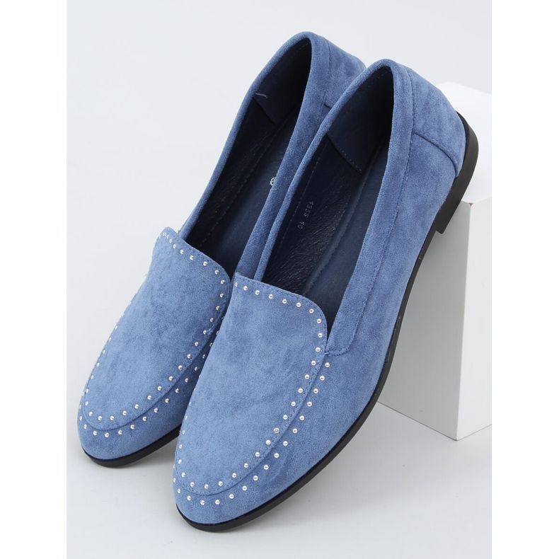 Blue loafers with studs 4322 Jeans 1 Blue loafers with studs 4322 Jeans 1