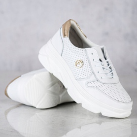 Filippo Leather Sneakers On The Platform white 2
