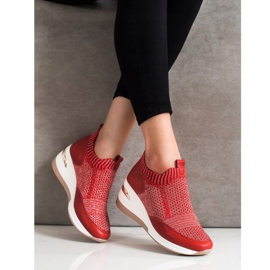 ARTIKER Red Textile Sneakers 2