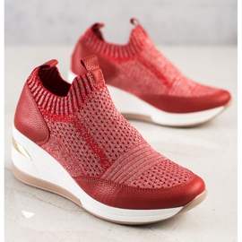 ARTIKER Red Textile Sneakers 1