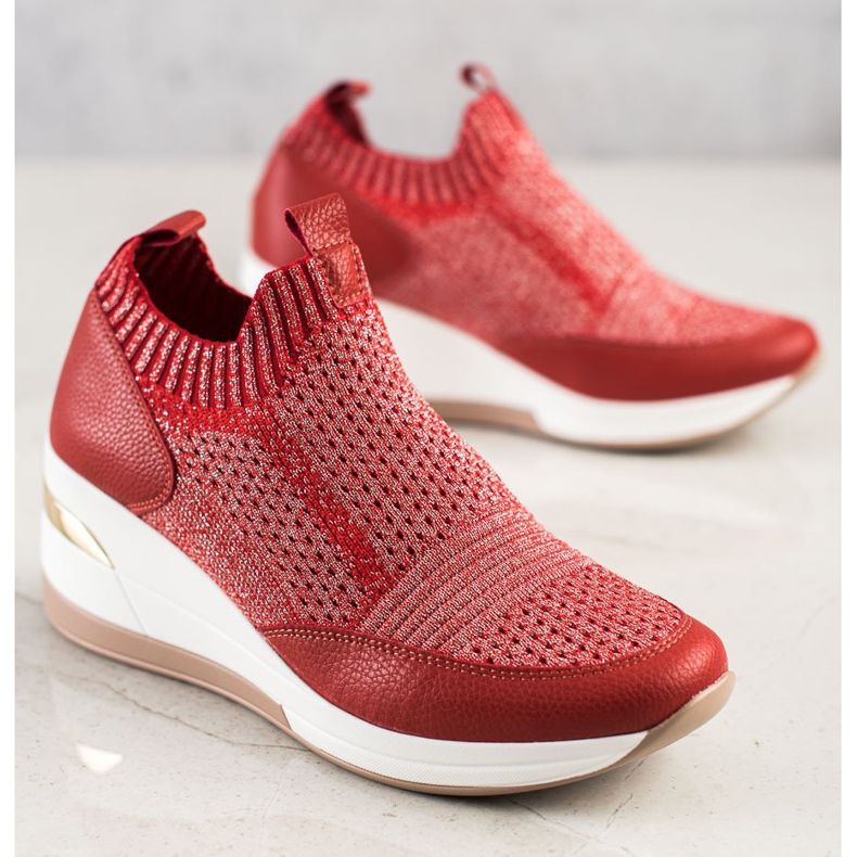 ARTIKER Red Textile Sneakers 1