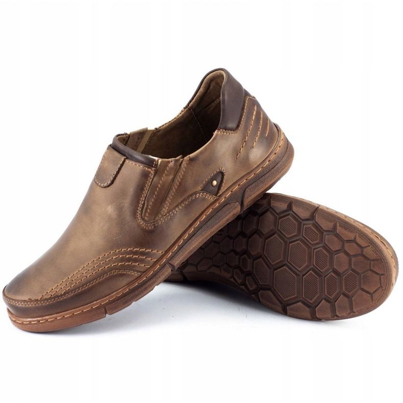 Polbut Men's slip-on shoes J51 brown 2 Polbut Men's slip-on shoes J51 brown 2