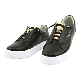 Filippo Stylish Black Leather Sneakers DP2041/21 BK Black 1 Filippo Stylish Black Leather Sneakers DP2041/21 BK Black 1