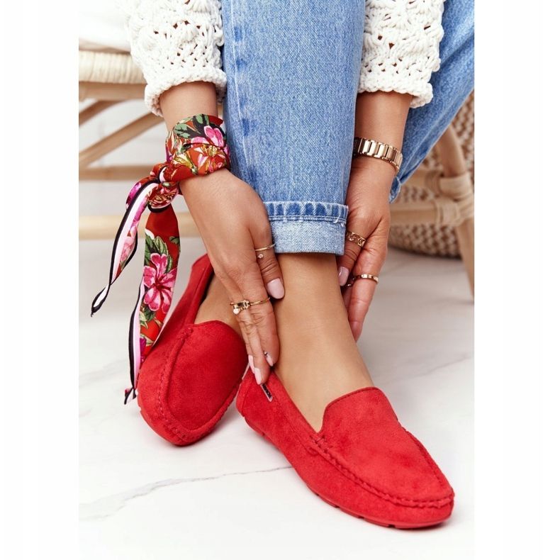 PH1 Women's Red San Marino suede loafers 1