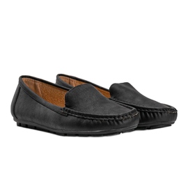 Black Dianna women's eco-leather loafers 1