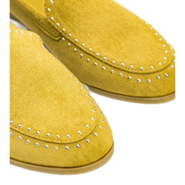 Mustard loafers made of eco-suede from Hope yellow 1