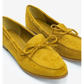 Mustard loafers made of Kierra eco-suede yellow 2 Mustard loafers made of Kierra eco-suede yellow 2