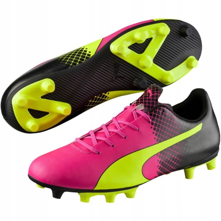 Puma pink and yellow boots online