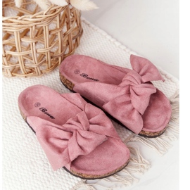 PB2 Children's Slippers On Cork Powder Pink Little Wendy 1