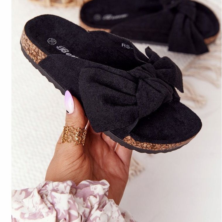 PB2 Children's Black Slippers On Black Little Wendy 2 PB2 Children's Black Slippers On Black Little Wendy 2