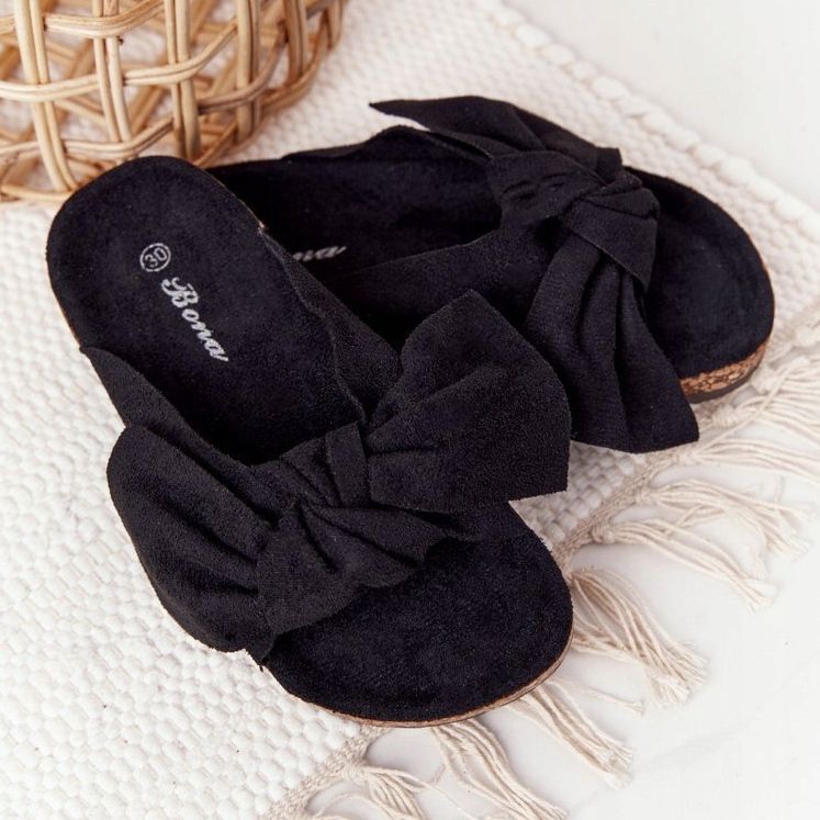 PB2 Children's Black Slippers On Black Little Wendy 1 PB2 Children's Black Slippers On Black Little Wendy 1