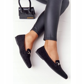 Women's Loafers Sergio Leone MK711 Suede Black 1