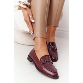 Women's Loafers Sergio Leone PB253 Burgundy red multicolored 1