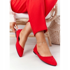 Suede ballerinas Sergio Leone BL622 Red 2