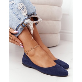 Suede ballerinas Sergio Leone BL622 Navy blue 1 Suede ballerinas Sergio Leone BL622 Navy blue 1