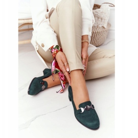 Suede Pumps On Heel Sergio Leone PB148 Green 1