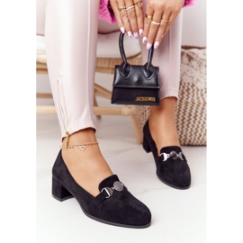 Suede Pumps On Heel Sergio Leone PB148 Black 2