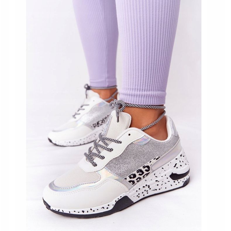 NEWS Women's Wedge Sneakers White With Brocade Avery 1