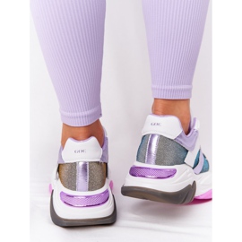 Sports Shoes On Large Soles GOE HH2N4038 White-Violet 1